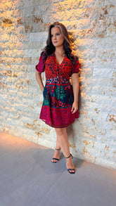 Vestido Curto Dec Listras ARTE - Estampado 5612